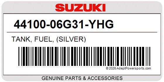 Suzuki 44100-06G31-YHG Tank, Fuel, (Silver)