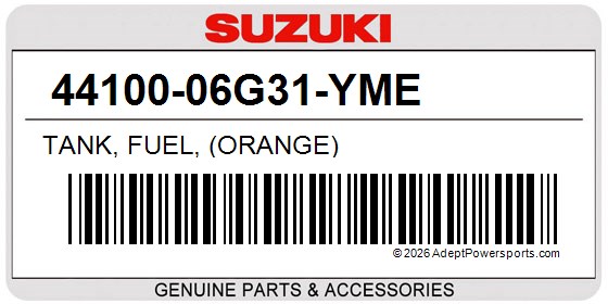 Suzuki 44100-06G31-YME Tank, Fuel, (Orange)