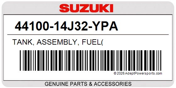 Suzuki 44100-14J32-YPA Tank, Assembly, Fuel(