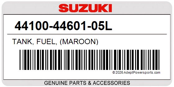 Suzuki 44100-44601-05L Tank, Fuel, (Maroon)