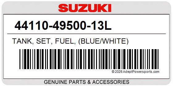 Suzuki 44110-49500-13L Tank, Set, Fuel, (Blue/White)