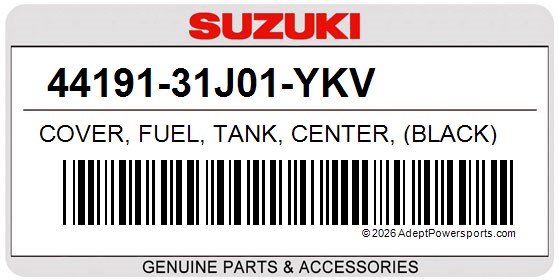 Suzuki 44191-31J01-YKV Cover, Fuel, Tank, Center, (Black)