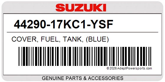 Suzuki 44290-17KC1-YSF Cover, Fuel, Tank, (Blue)