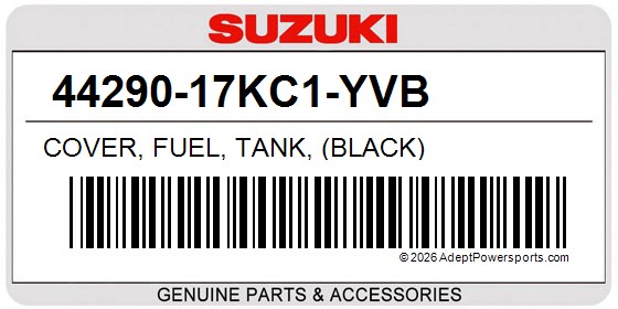 Suzuki 44290-17KC1-YVB Cover, Fuel, Tank, (Black)