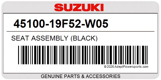 Suzuki 45100-19F52-W05 Seat Assembly (Black)