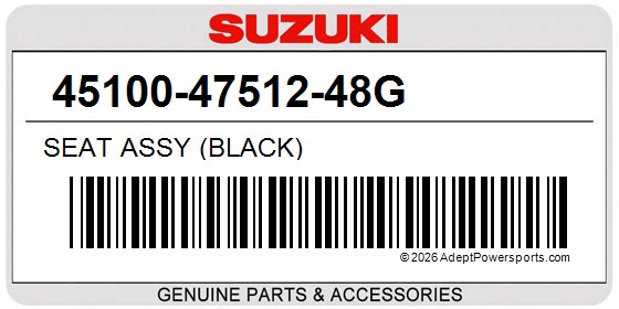 Suzuki 45100-47512-48G Seat Assy (Black)
