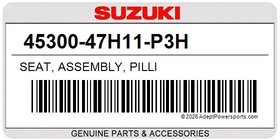 Suzuki 45300-47H11-P3H Seat, Assembly, Pilli