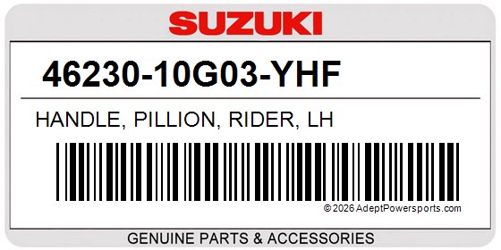 Suzuki 46230-10G03-YHF Handle, Pillion, Rider, Lh