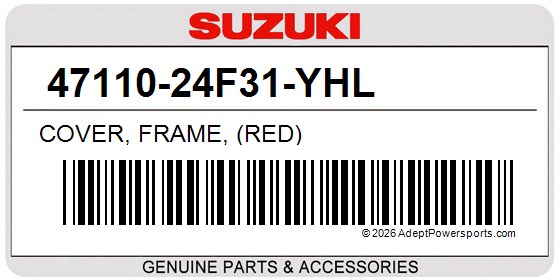 Suzuki 47110-24F31-YHL Cover, Frame, (Red)