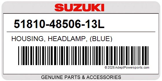 Suzuki 51810-48506-13L Housing, Headlamp, (Blue)