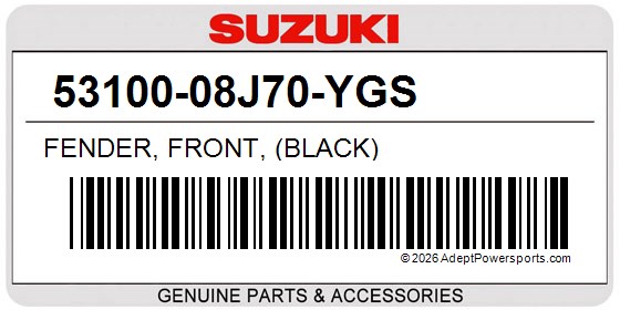 Suzuki 53100-08J70-YGS Fender, Front, (Black)
