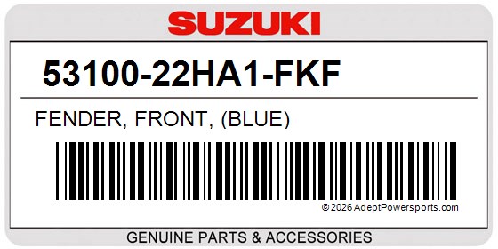 Suzuki 53100-22HA1-FKF Fender, Front, (Blue)