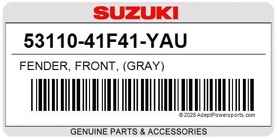 Suzuki 53110-41F41-YAU Fender, Front, (Gray)