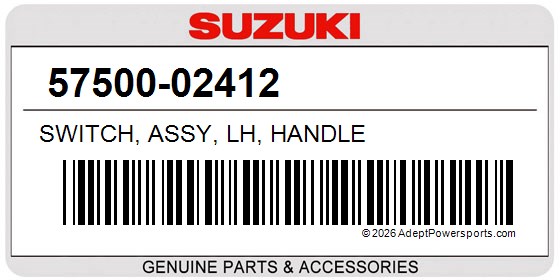 Suzuki 57500-02412 Switch, Assy, Lh, Handle
