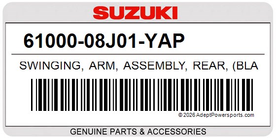 Suzuki 61000-08J01-YAP Swinging, Arm, Assembly, Rear, (Black)