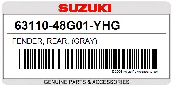 Suzuki 63110-48G01-YHG Fender, Rear, (Gray)
