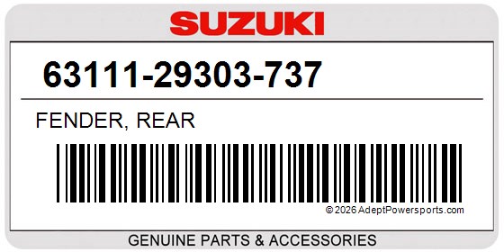 Suzuki 63111-29303-737 Fender, Rear