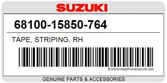 Suzuki 68100-15850-764 Tape, Striping, Rh