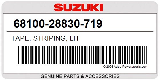 Suzuki 68100-28830-719 Tape, Striping, Lh