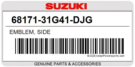 Suzuki 68171-31G41-DJG Emblem, Side