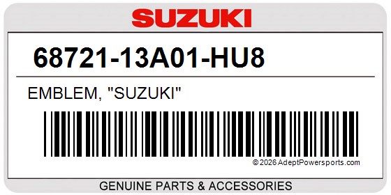 Suzuki 68721-13A01-HU8 Emblem, "Suzuki"