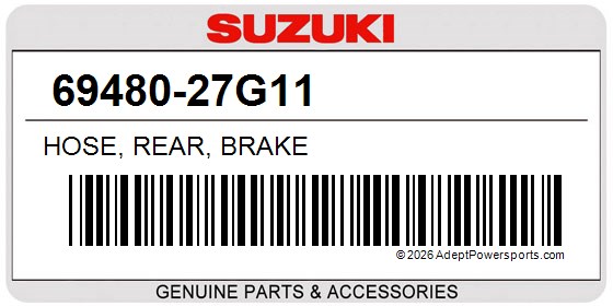 Suzuki 69480-27G11 Hose, Rear, Brake