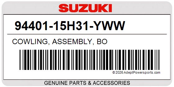 Suzuki 94401-15H31-YWW Cowling, Assembly, Bo