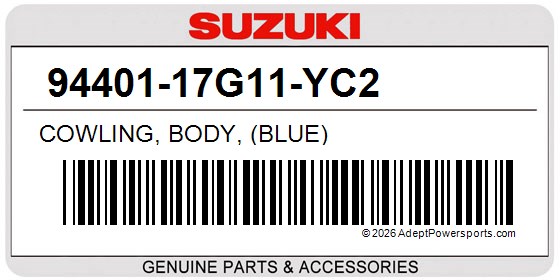 Suzuki 94401-17G11-YC2 Cowling, Body, (Blue)