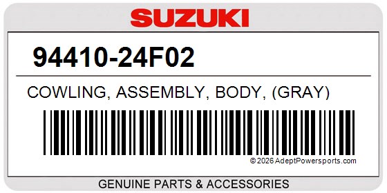 Suzuki 94410-24F02 Cowling, Assembly, Body, (Gray)