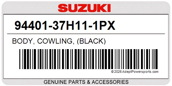Suzuki 94401-37H11-1PX Body, Cowling, (Black)