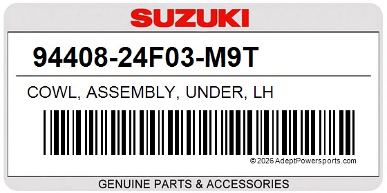 Suzuki 94408-24F03-M9T Cowl, Assembly, Under, Lh