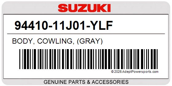 Suzuki 94410-11J01-YLF Body, Cowling, (Gray)