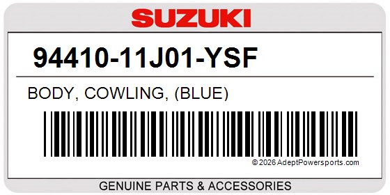 Suzuki 94410-11J01-YSF Body, Cowling, (Blue)