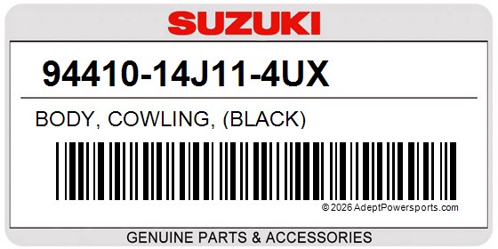 Suzuki 94410-14J11-4UX Body, Cowling, (Black)