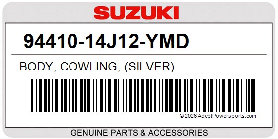 Suzuki 94410-14J12-YMD Body, Cowling, (Silver)