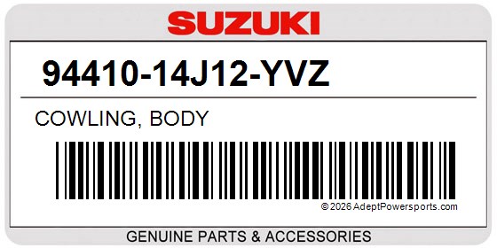 Suzuki 94410-14J12-YVZ Cowling, Body
