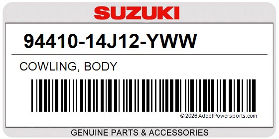 Suzuki 94410-14J12-YWW Cowling, Body