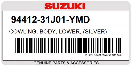 Suzuki 94412-31J01-YMD Cowling, Body, Lower, (Silver)