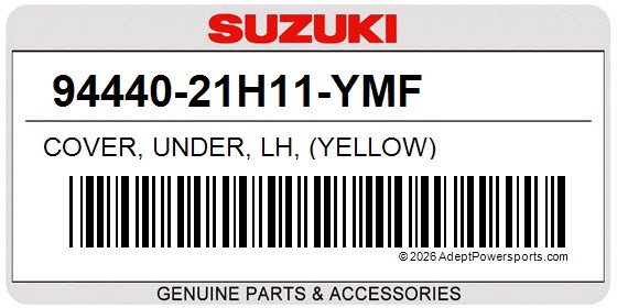 Suzuki 94440-21H11-YMF Cover, Under, Lh, (Yellow)