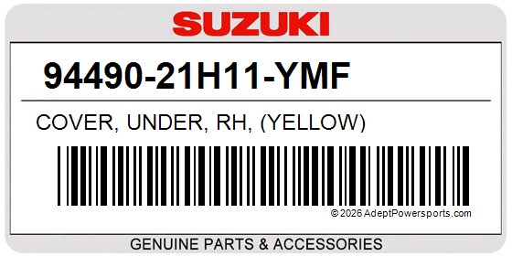 Suzuki 94490-21H11-YMF Cover, Under, Rh, (Yellow)