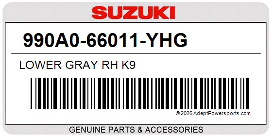 Suzuki 990A0-66011-YHG Lower Gray Rh K9