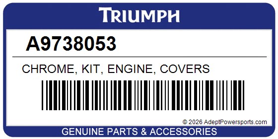 Triumph A9738053 Chrome, Kit, Engine, Covers