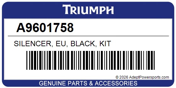 Triumph A9601758 Silencer, Eu, Black, Kit