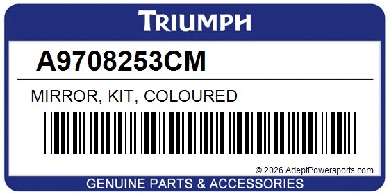 Triumph A9708253CM Mirror, Kit, Coloured