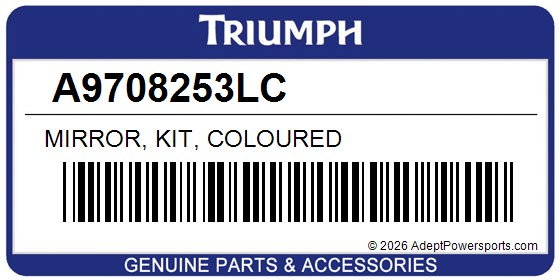 Triumph A9708253LC Mirror, Kit, Coloured