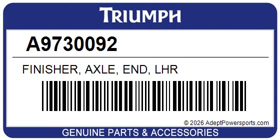 Triumph A9730092 Finisher, Axle, End, Lhr