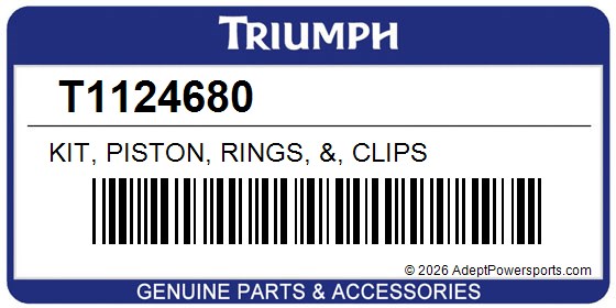 Triumph T1124680 Kit, Piston, Rings, &, Clips