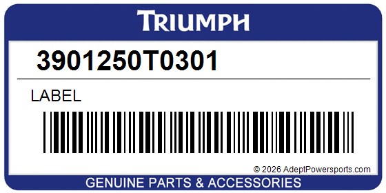 Triumph 3901250T0301 Label