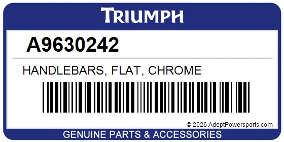 Triumph A9630242 Handlebars, Flat, Chrome