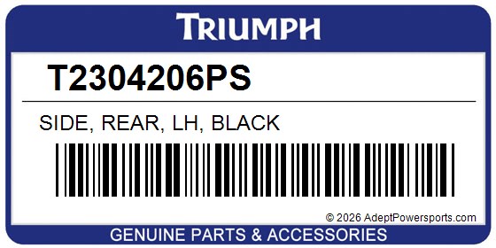 Triumph T2304206PS Side, Rear, Lh, Black